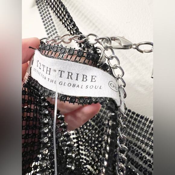 12th tribe NWT DIVA BLACK RHINESTONE DRESS eras tour crystal embellished - Picture 9 of 11